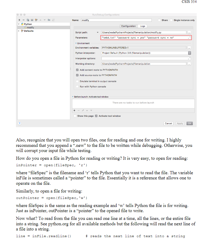 Solved FILE MANIPULATION WITH PYTHON ASSIGNMENT INSTRUCTIONS | Chegg.com
