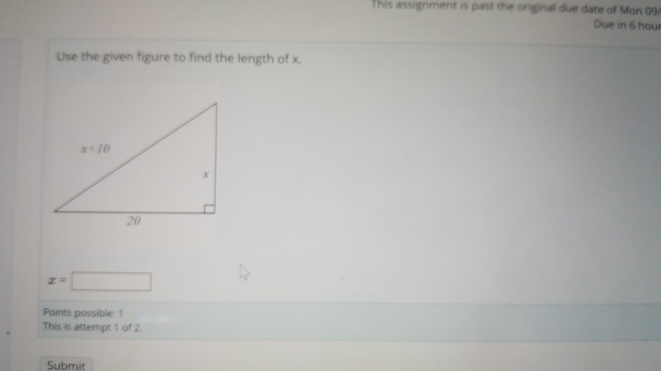 Solved this assignment is past the original due date of Mon | Chegg.com