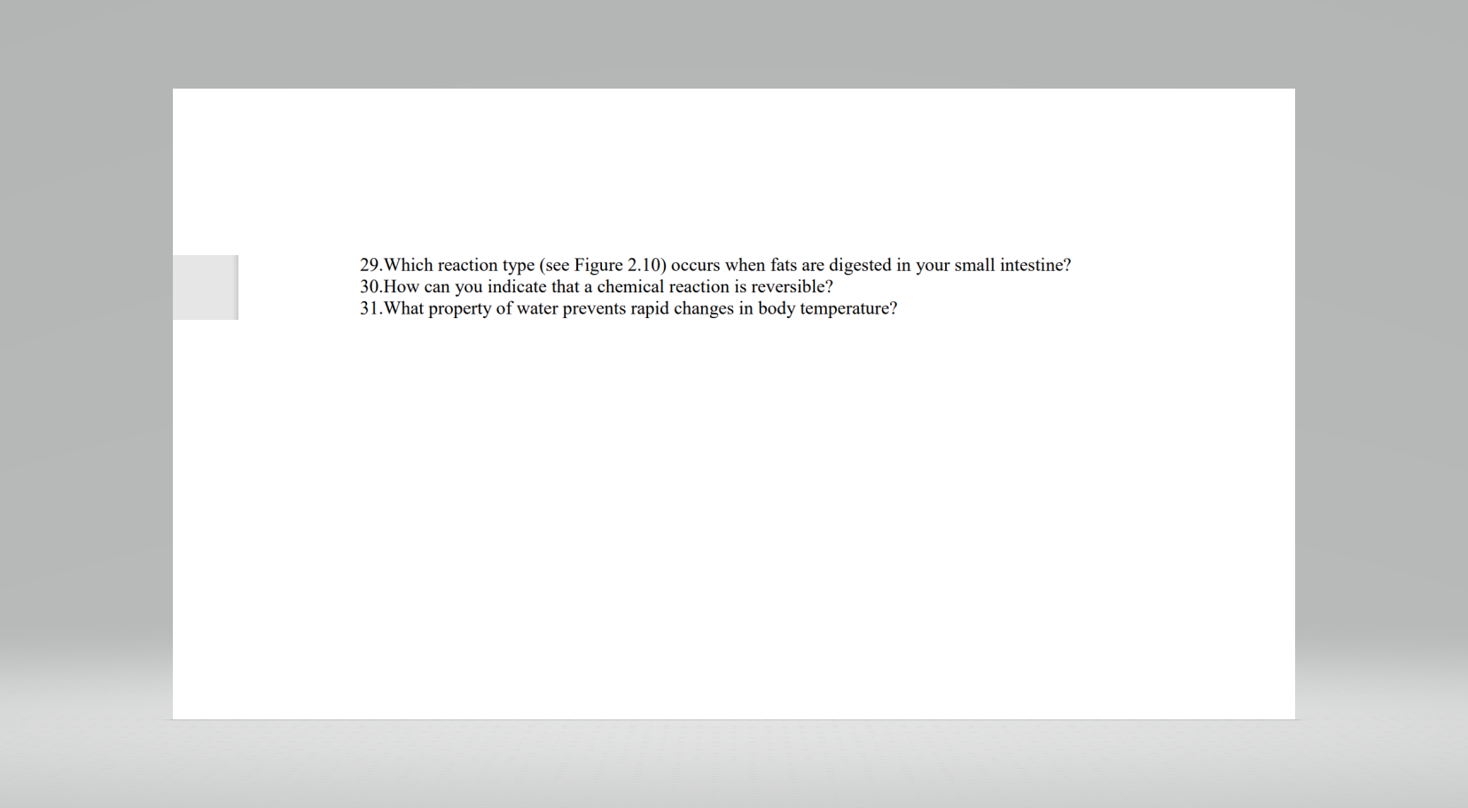 Solved 29 Which Reaction Type see Figure 2 10 Occurs When Chegg