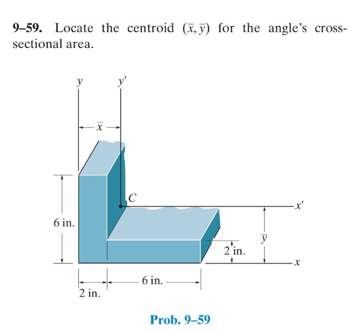 Solved 9 59 Locate The Centroid X Y For The Angle S