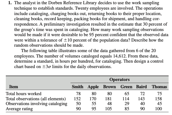 1. The analyst in the Dorben Reference Library | Chegg.com