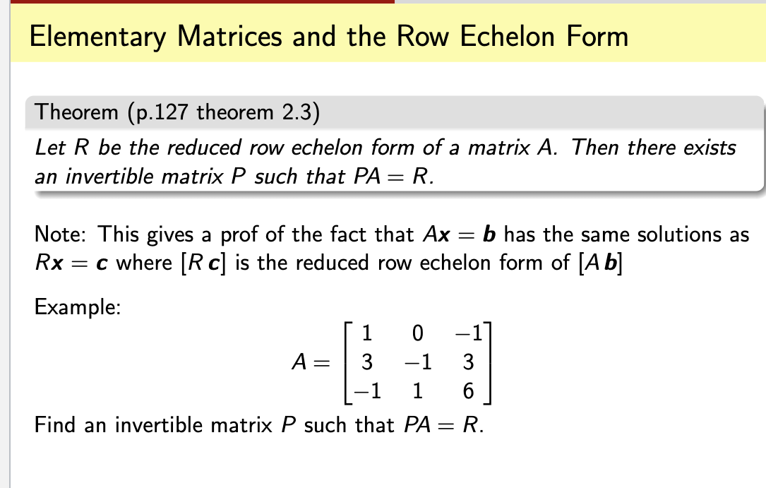 Solved Find An Invertible Matrix P Such That Pa R 6305