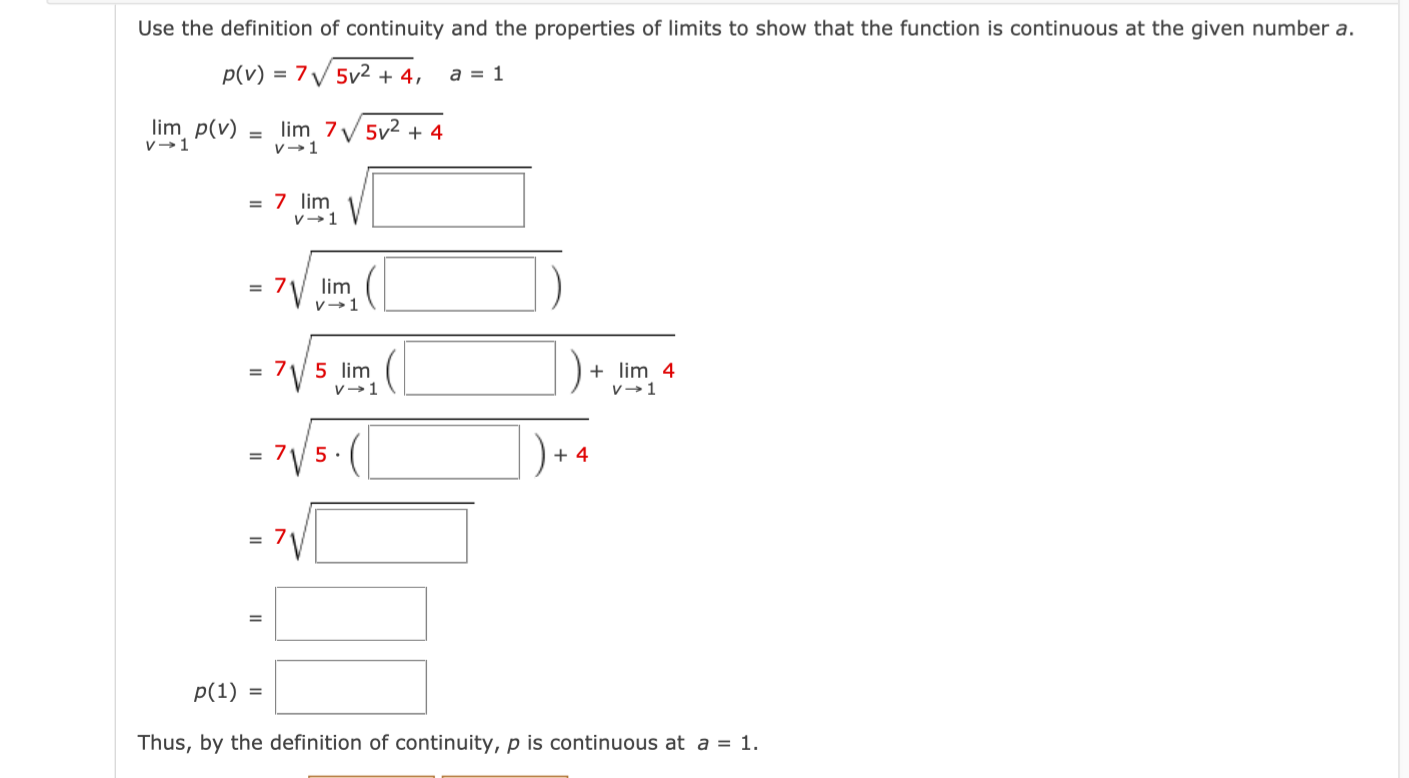Solved Use the definition of continuity and the properties | Chegg.com