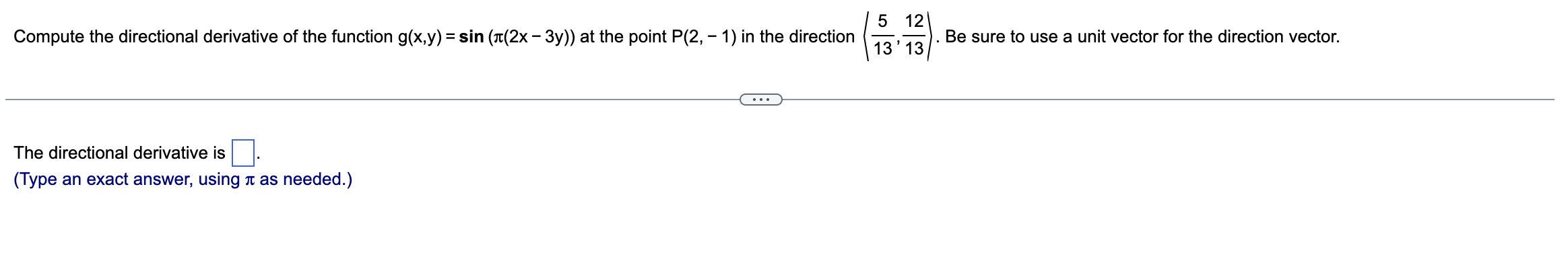 Solved Compute The Directional Derivative Of The Function 