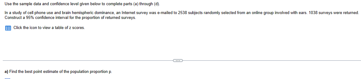 Solved B) Identify The Value If The Margin If Error E? C) | Chegg.com