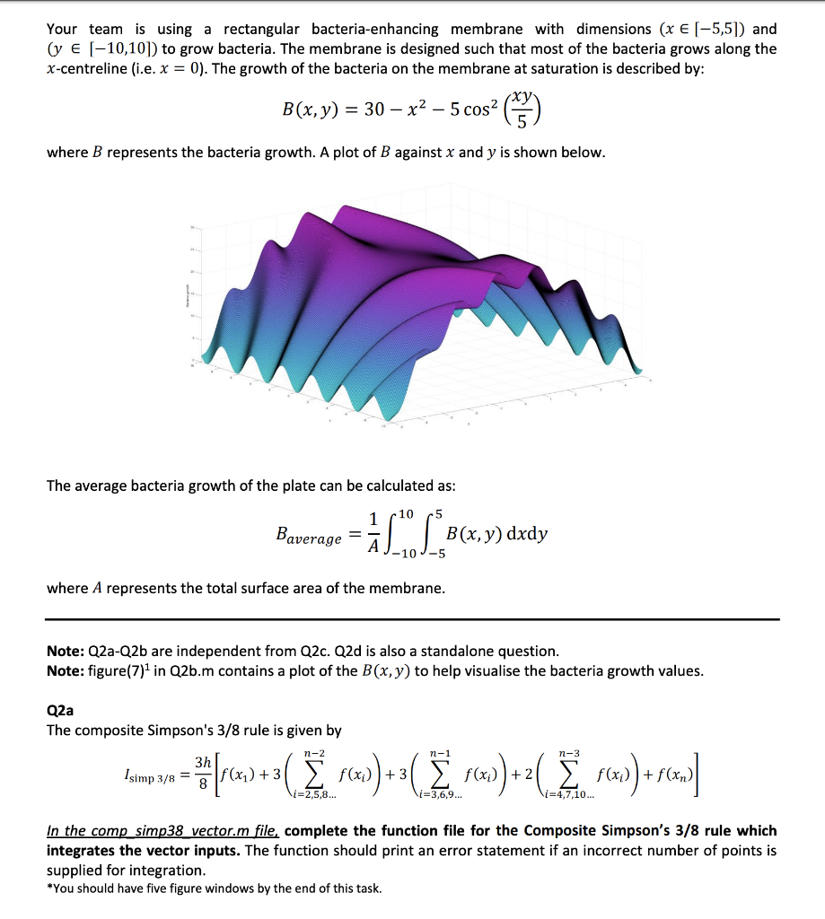 Q2b In The Q2b M File Calculate The Average Bacte Chegg Com