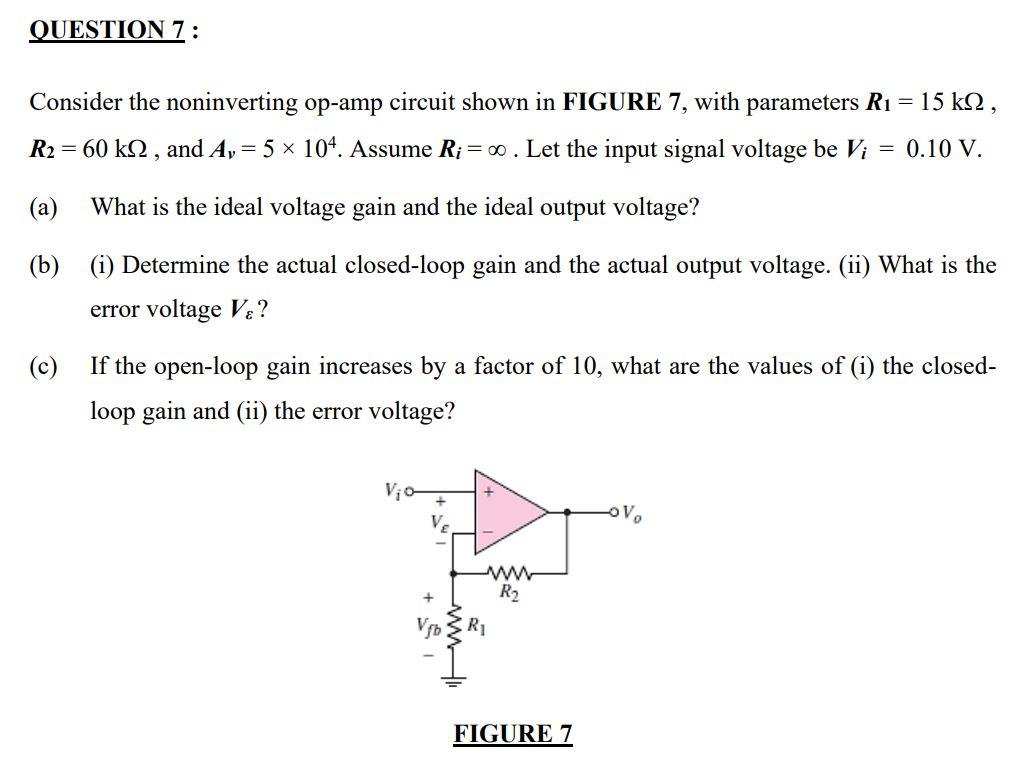 Solved Consider The Noninverting Op-amp Circuit Shown In | Chegg.com