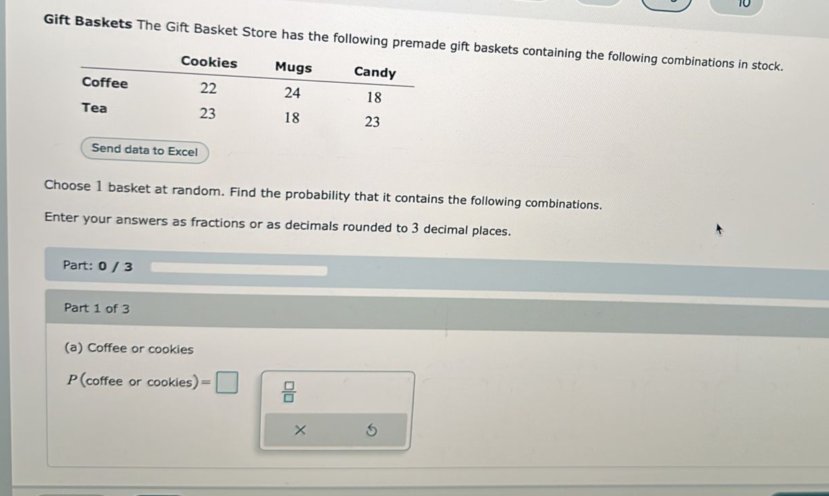 Solved Gift Baskets The Gift Basket Store has the following