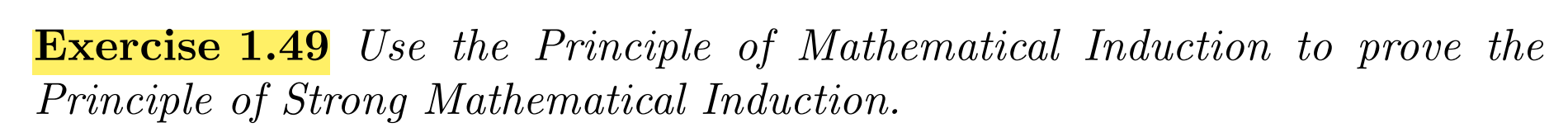 Solved Exercise 1 49 Use The Principle Of Mathematical Chegg