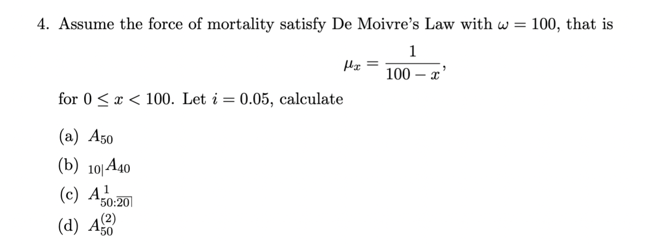 This is Actuarial Science's course: Life | Chegg.com
