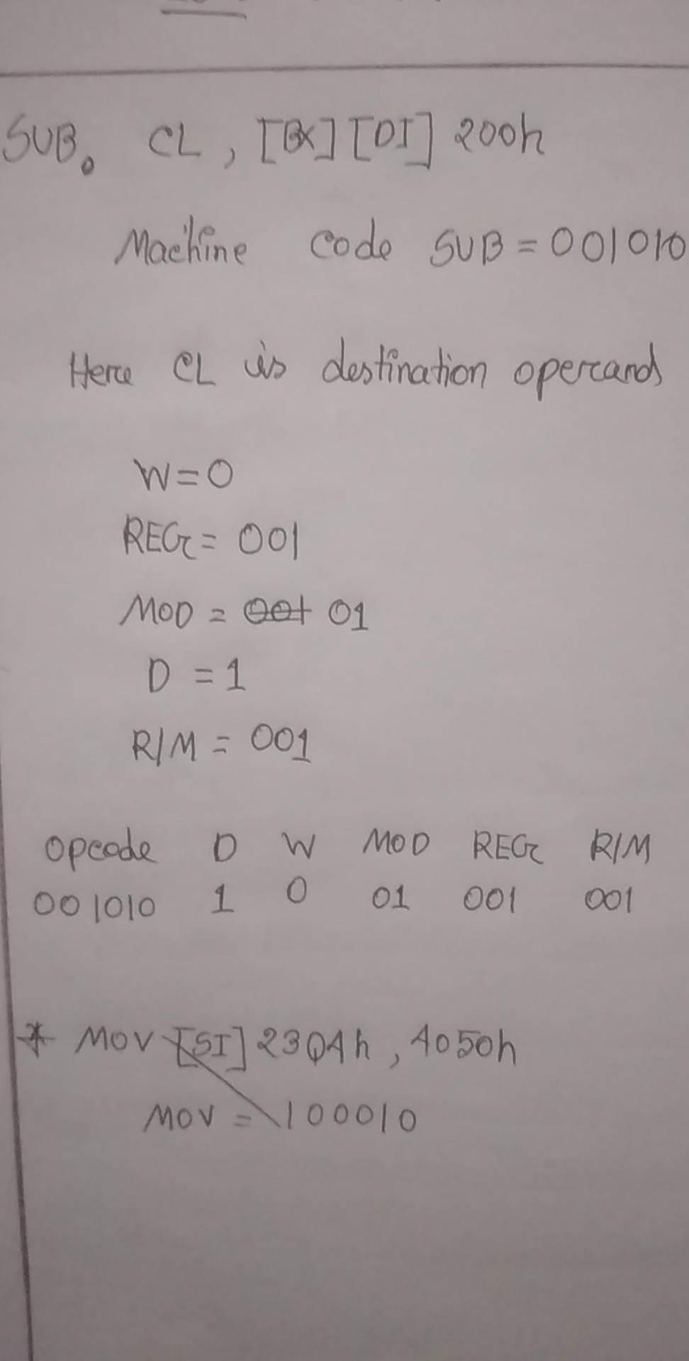 Solved Complete the following Machine Code for: 1. Machine | Chegg.com