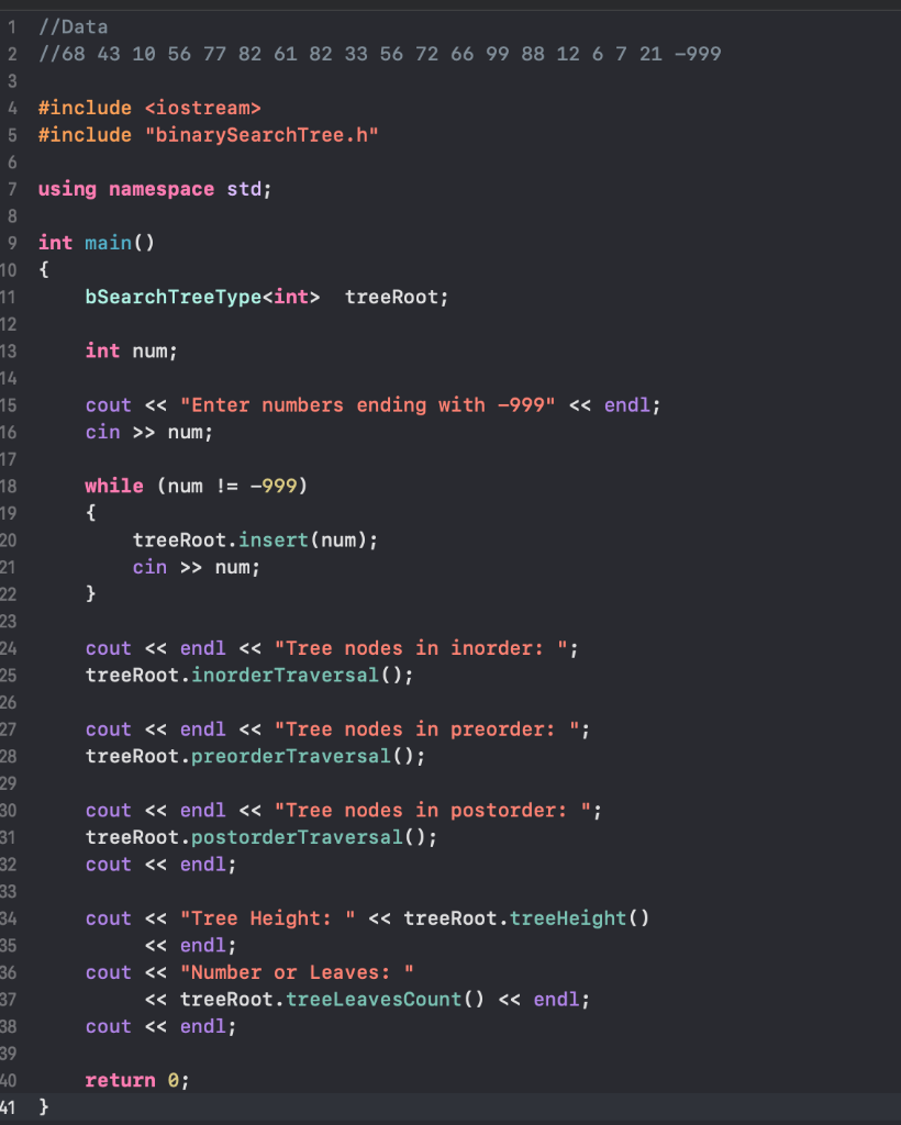 Solved (C++) Based on the binary search tree | Chegg.com