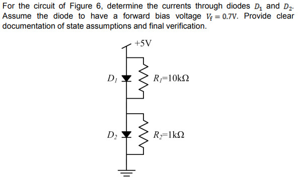 Solved For the circuit of Figure 6, determine the currents | Chegg.com