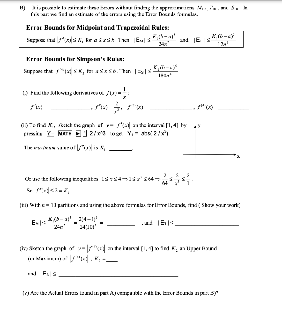 Solved In this problem we deal with the Actual Errors = | Chegg.com