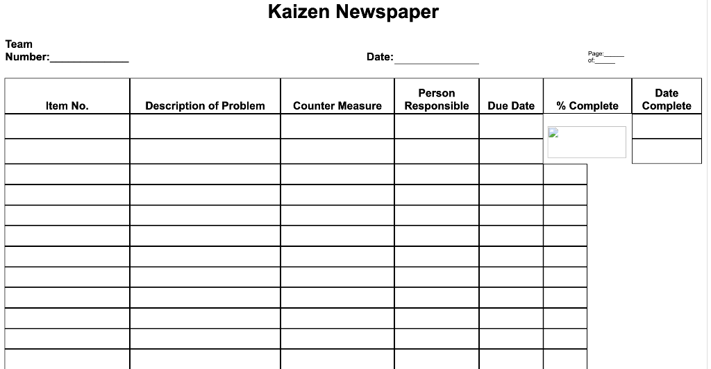 Kaizen Newspaper Template Download - IMAGESEE