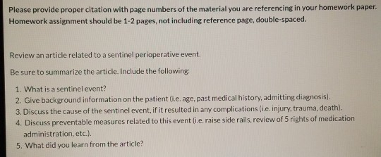 Solved Please Provide Proper Citation With Page Numbers O Chegg Com