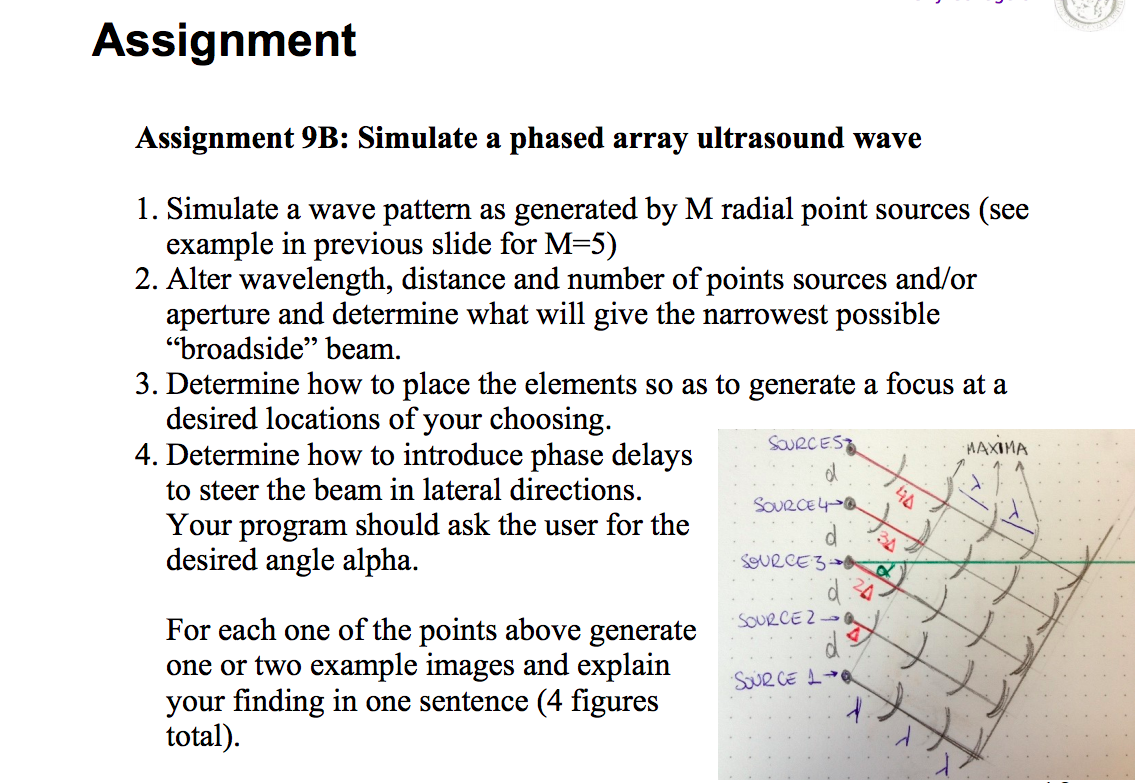 Assignment Assignment 9B: Simulate a phased array | Chegg.com