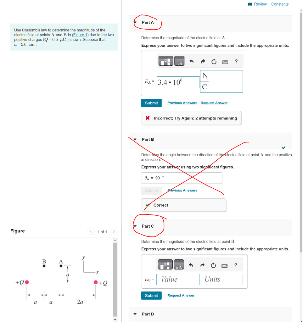 Solved Use Coulomb's Law To Determine The Magnitude Of The | Chegg.com