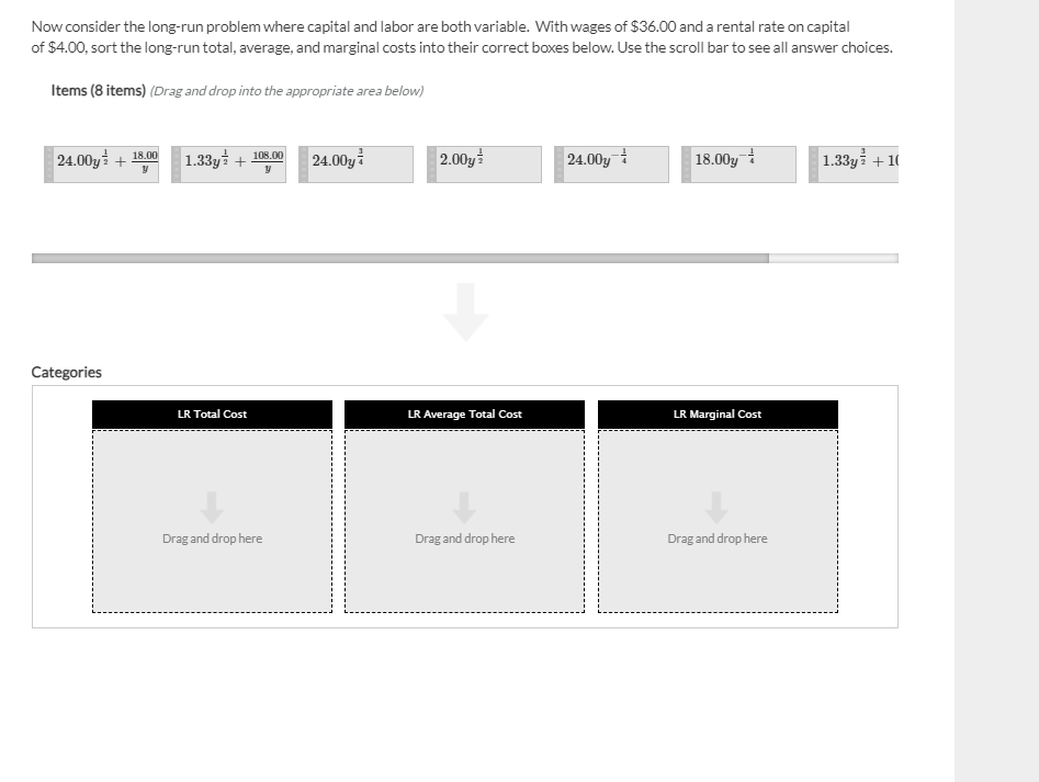 Long Running Problem Solved Now consider the long-run problem where capital and | Chegg.com