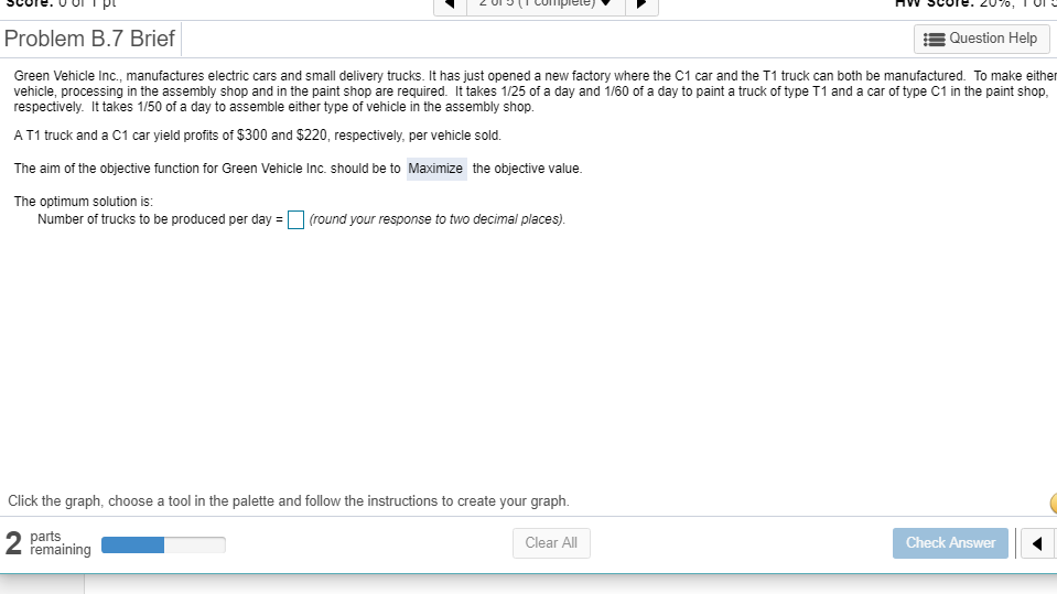 Solved Problem B.7 Brief 洹Question Help Green Vehicle Inc.,