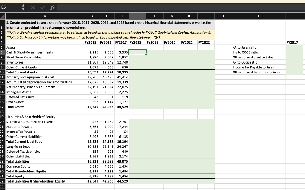 Solved Working Capital Assumptions In the next 5 years, AR | Chegg.com