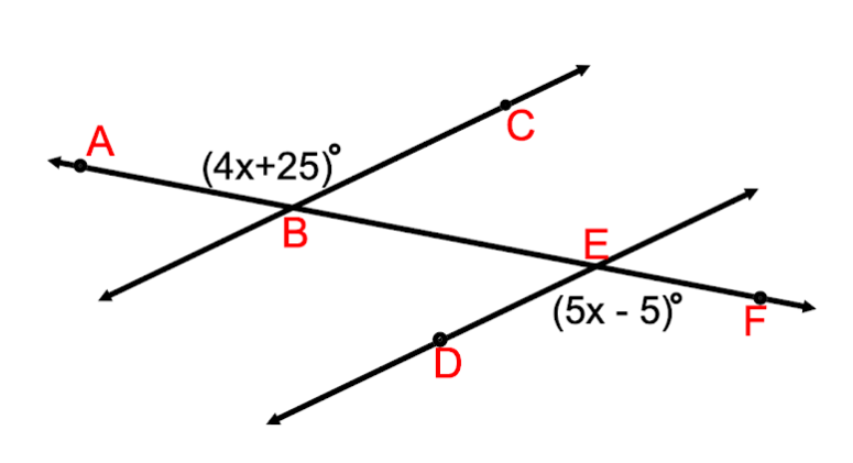 Solved If line BC is parallel to line DE, what is the | Chegg.com