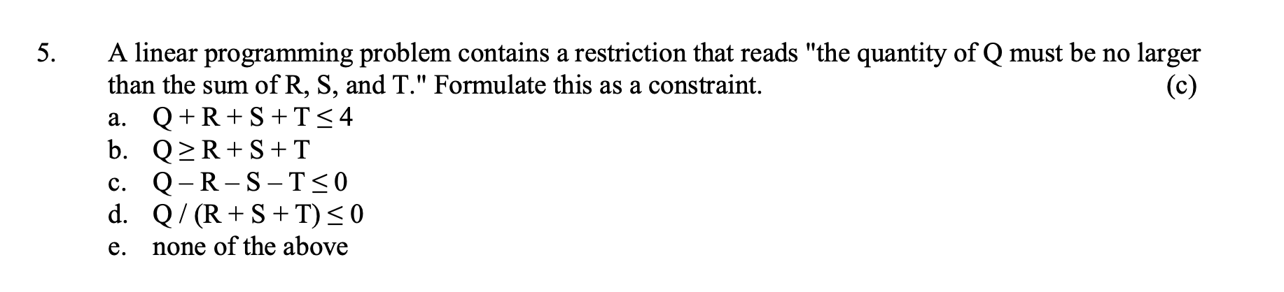 Solved I KNOW THE ANSWER IS C, BUT COULD YOU EXPLAIN WHY AND | Chegg.com