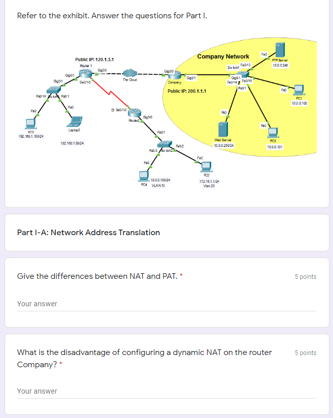 Solved Refer to the exhibit. Answer the questions for Part | Chegg.com