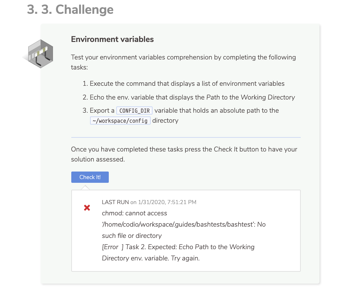 Solved 3.3. Challenge Environment Variables Test Your Env...