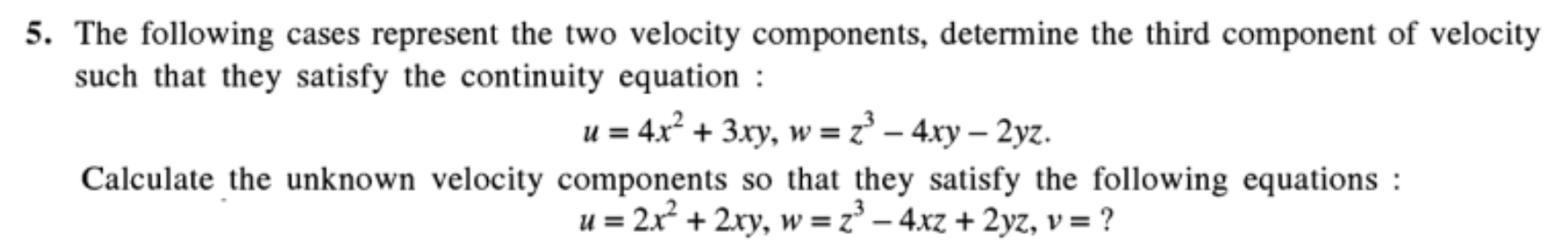 Solved 5. The following cases represent the two velocity | Chegg.com