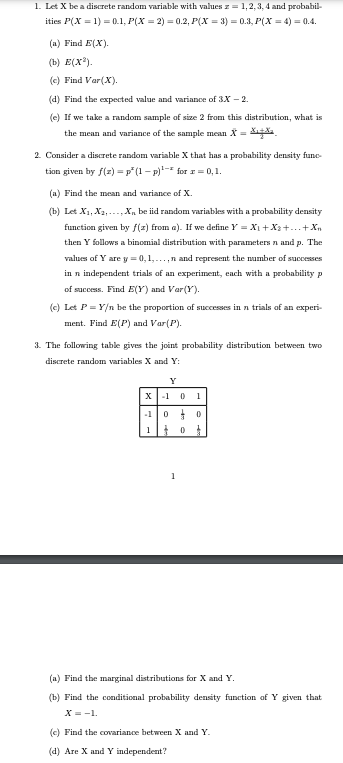 solved-1-let-x-be-a-discrete-random-variable-with-values-z-chegg