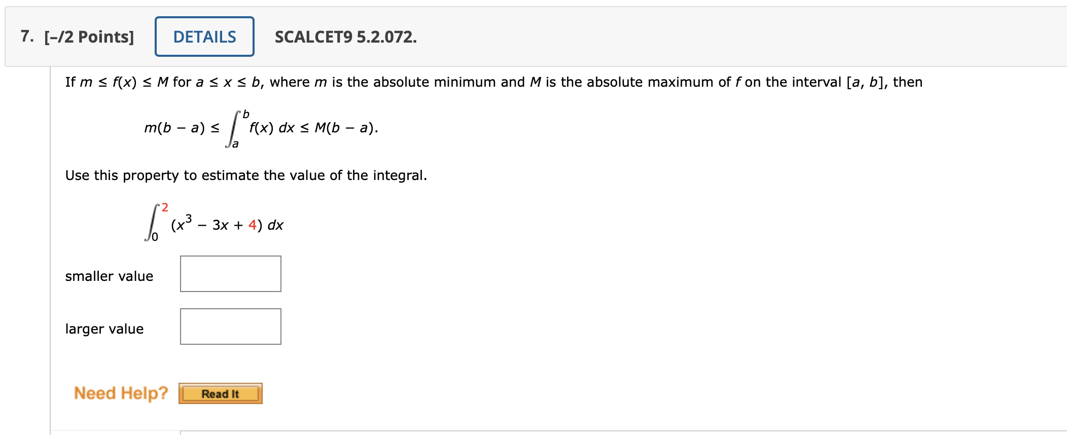 Solved Ifm ≤ f(x) ≤ Mfora ≤ x ≤ b,where m is the absolute | Chegg.com