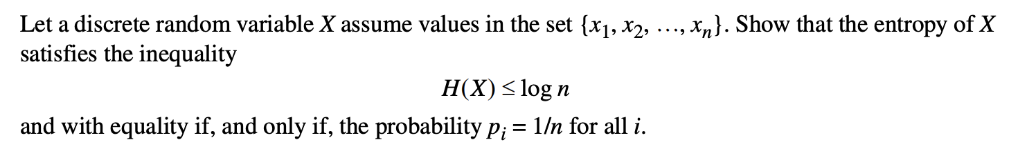 Solved Let a discrete random variable X assume values in the | Chegg.com