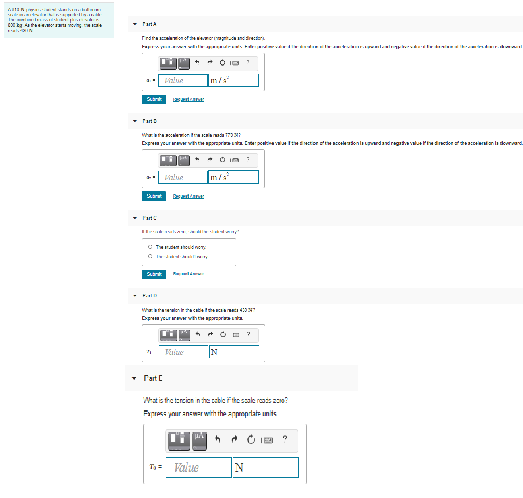 Solved A610 N physics student stands on a bathroom scale in