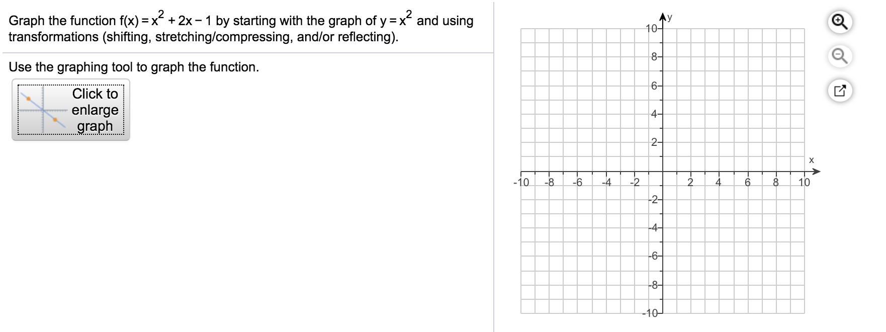 Solved Graph The Function F X X 2x 1 By Starting With Chegg Com