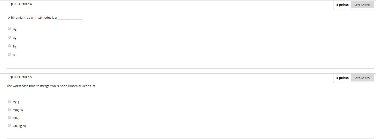 Solved QUESTION 14 5 points Save Answer A binomial tree with | Chegg.com