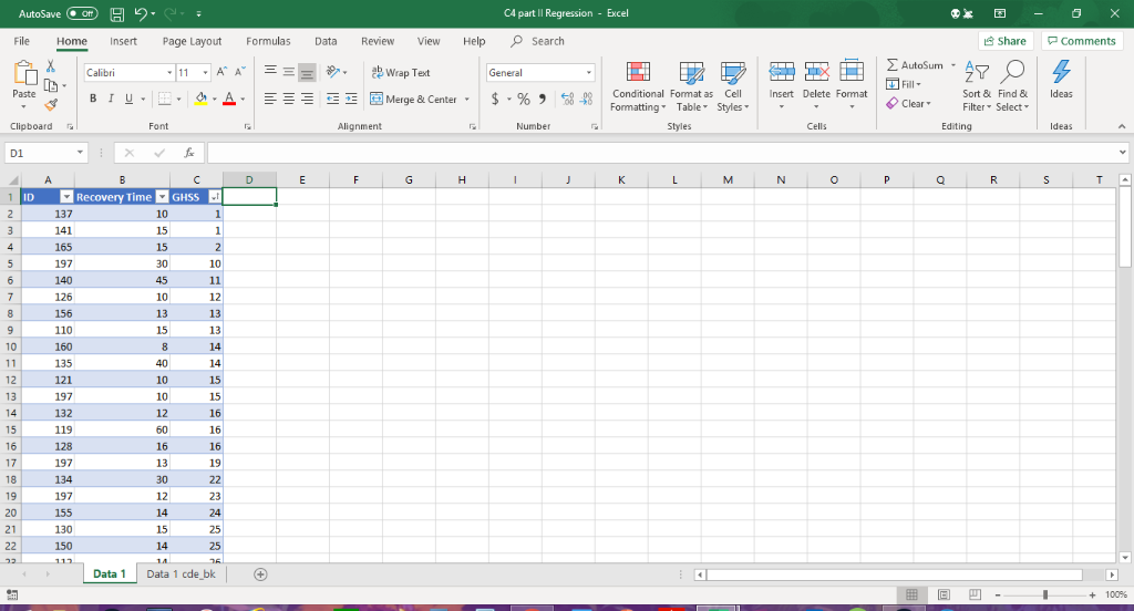 Solved C4 part II Regression - Excel Autosave Off File Home | Chegg.com