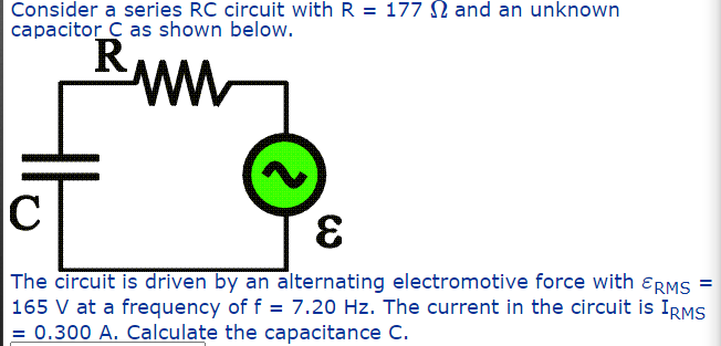 Solved Consider A Series \\( \\mathrm{rc} \\) Circuit With 