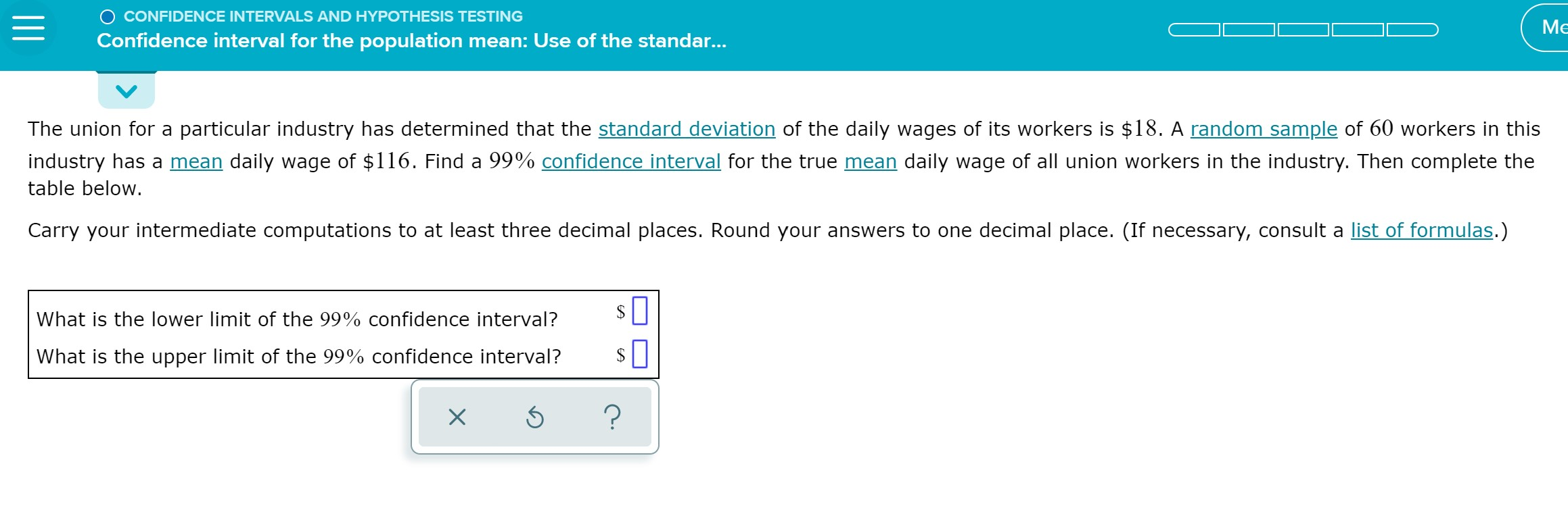 Solved O CONFIDENCE INTERVALS AND HYPOTHESIS TESTING | Chegg.com