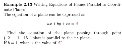 Solved Example 2.13 Writing Equations of Planes Parallel to | Chegg.com