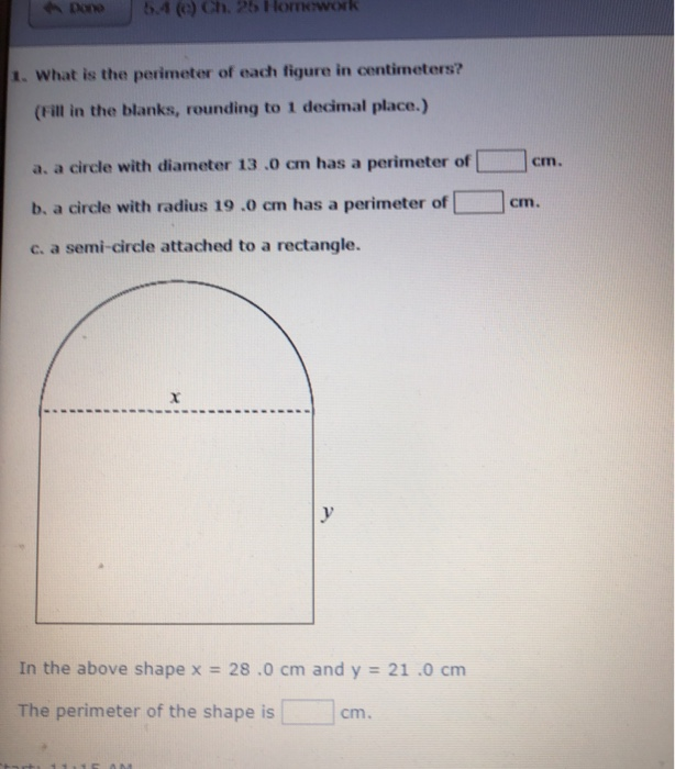 Solved t. What is the perimeter of each figure in | Chegg.com