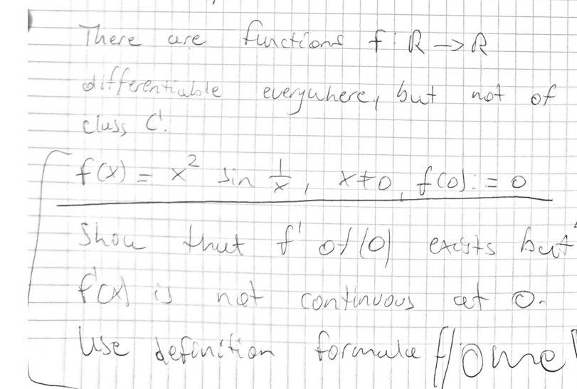 Solved There Are Functions F R→r Differentiable Everywhere