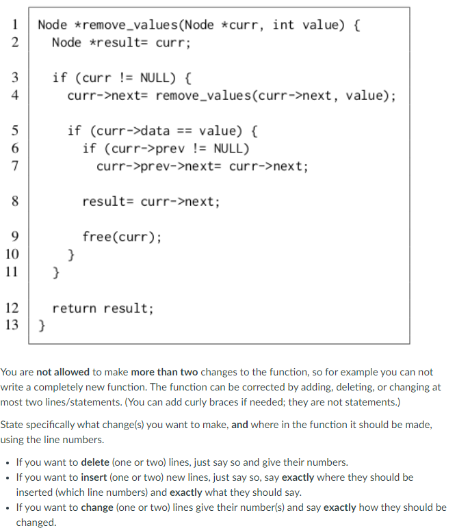 Solved Consider the declaration below for a node in a | Chegg.com