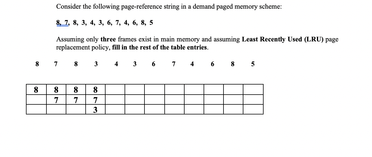 Solved Consider the following page-reference string in a | Chegg.com