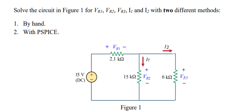 Solved Solve The Circuit In Figure 1 For Vri, VR2, VR3, I, | Chegg.com