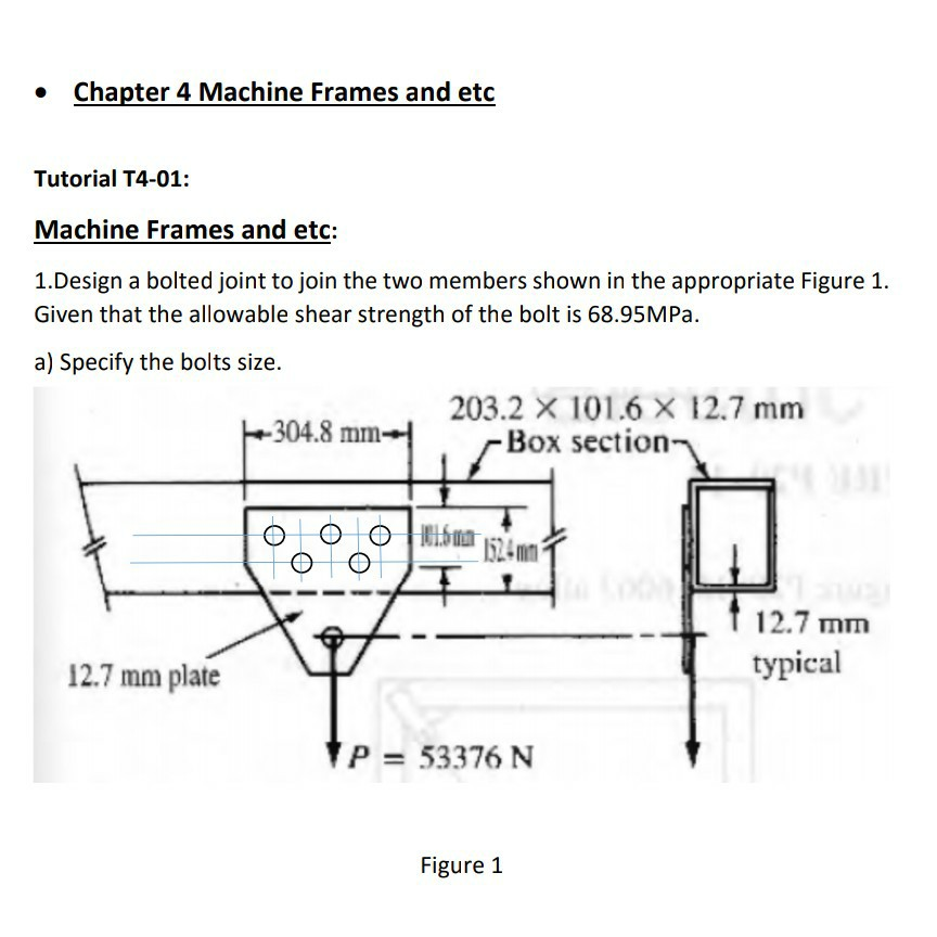 Solved • Chapter 4 Machine Frames and etc Tutorial T4-01: | Chegg.com