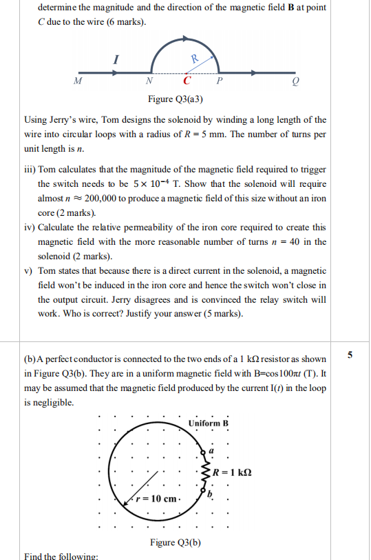 Solved Q3 (a) Tom and Jerry are working on a design for a | Chegg.com