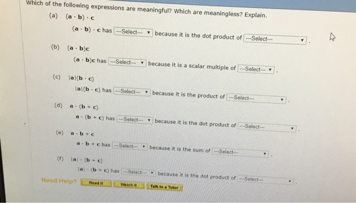 Solved which of the following expressions are meaningful? | Chegg.com