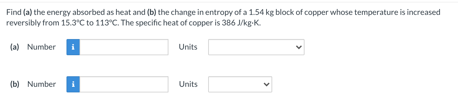 Solved Find (a) The Energy Absorbed As Heat And (b) The | Chegg.com