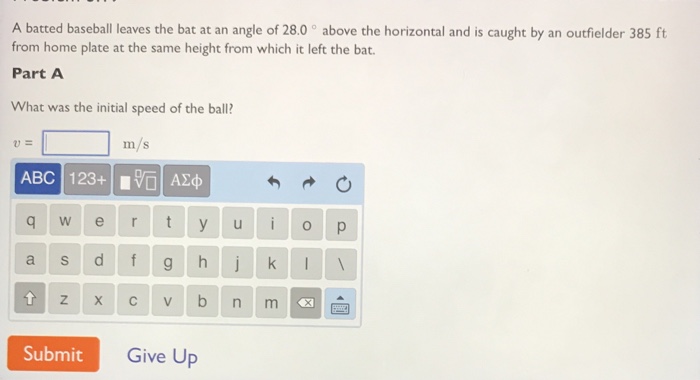 Solved A batted baseball leaves the bat at an angle of 28.0 | Chegg.com